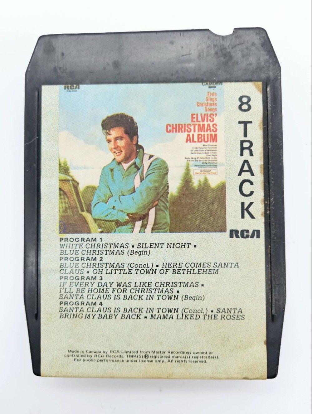 VINTAGE | Elvis "Elvis' Christmas Album" 8 track music cartridge